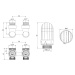 Mexen G03, uhlová termostatická sada 1/2"x3/4" DN50 s termostatickou hlavicou M30x1,5 mm, oceľov