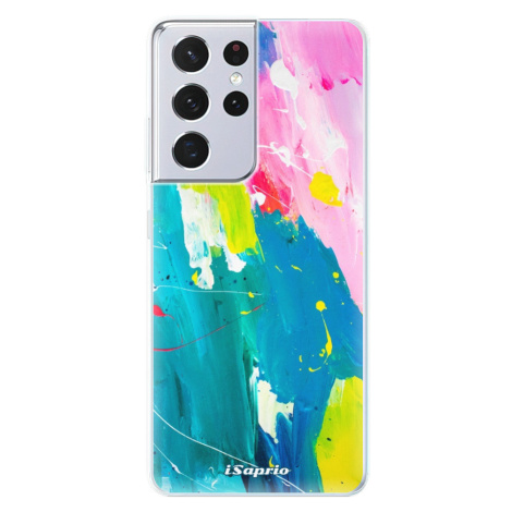 Odolné silikónové puzdro iSaprio - Abstract Paint 04 - Samsung Galaxy S21 Ultra