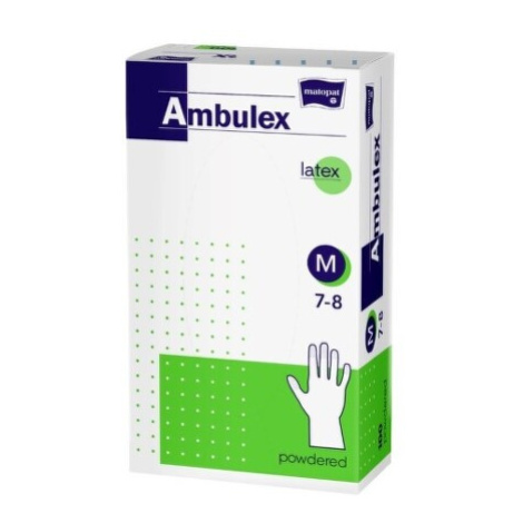 AMBULEX rukavice latexové veľkosť M 100 kusov