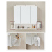 Kúpeľňová skrinka Dara se zrcadlem (70x70x15 cm, biela)