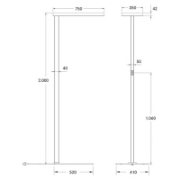 BRUMBERG Devan stojacia lampa LED up/down dim 840