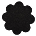 Kusový koberec Eton černý květina - 160x160 kytka cm Vopi koberce