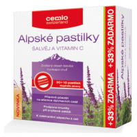 CEMIO Alpské pastilky šalvia a vitamín C 30 + 10 tabliet