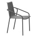 Antracitové kovové záhradné stoličky v súprave 4 ks Fleole – Ezeis