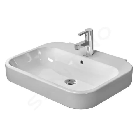 DURAVIT - Happy D.2 Umývadlo, 600x475 mm, s prepadom, s otvorom na batériu, biela 2316600000