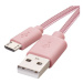 EMOS SM7006P USB kábel 2.0 A/M - micro B/M 1m ružový