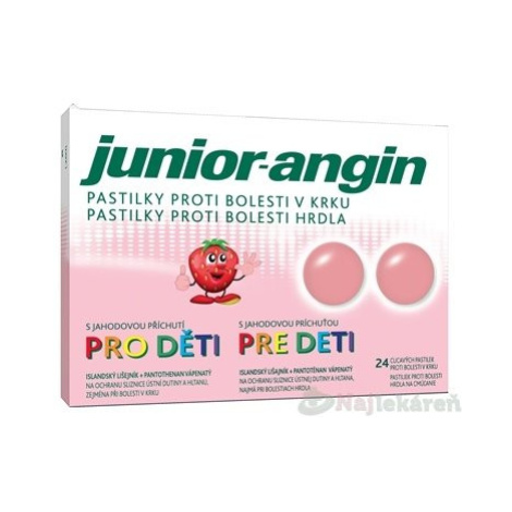 Junior-Angin pre deti Jahoda 24 pastiliek