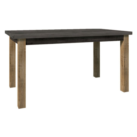 KONDELA Montana STW rozkladací jedálenský stôl dub lefkas tmavý / smooth sivý Tempo Kondela