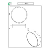 Nástenné svietidlo Hatton, Ø 30 cm, senzor, 2 x E27, biele, IP65