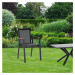Čierne kovové záhradné stoličky v súprave 6 ks Ottowa – Floriane Garden