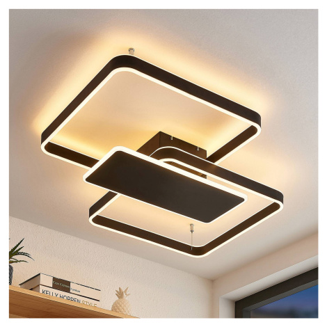 Lucande Kadira stropné LED svetlo, 80 cm, čierna