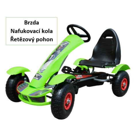 Detská šlapacia motokára formula zelená