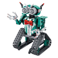 Robot RC skladací plast 15x23cm 2,4GHz na batérie so svetlom, zvukom zelený