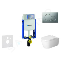 GEBERIT - Kombifix Modul na závesné WC s tlačidlom Sigma01, matný chróm + Duravit ME by Starck -