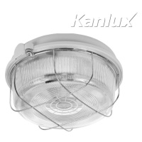 Svietidlo E27 100W, IP43, bakelit/sklo-biela, STR-RD, O225x110, INES 7061N (Kanlux)