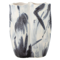 Čierno-biela váza z kameniny (výška 37 cm) Elira – Bloomingville