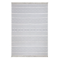 Sivo-biely bavlnený koberec Oyo home Duo, 160 x 230 cm