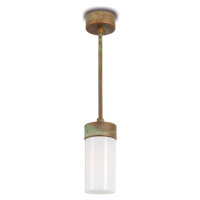 Závesná lampa Silindar 3358 mosadz/opál