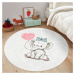 Krémovobiely detský koberec ø 80 cm Comfort – Mila Home