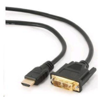 GEMBIRD HDMI kábel na DVI 4,5 m (M/M, DVI-D, Single Link, pozlátené kontakty, tienený)