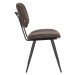 Antracitové kožené jedálenské stoličky v súprave 2 ks Fos – LABEL51