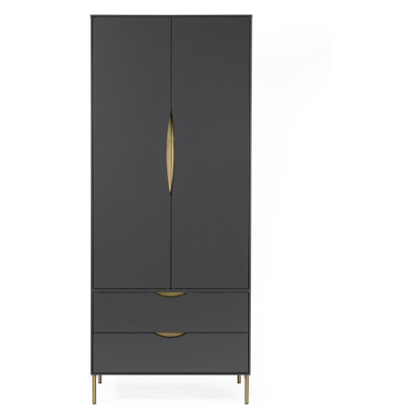 Sivá šatníková skriňa Woodman Kobe