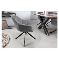 LuxD 26278 Dizajnová otočná stolička Vallerina tmavosivá