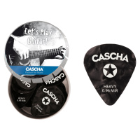 Cascha Guitar Pick Set Box Heavy (24 heavy guitar picks + metal box)