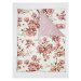 Detská zamatová posteľná sada s motívom kvetov/ružová