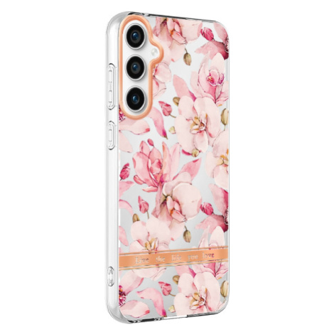 Silikónové puzdro na Samsung Galaxy S23 FE 5G S711 Flower TPU kvety Gardénie ružové