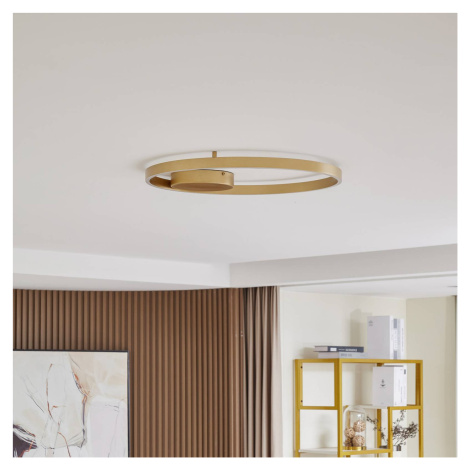 Lucande Smart LED stropné svietidlo Moise, zlatá, CCT, Tuya