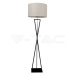 Stolová lampa okrúhla Designer slonovina/čierna VT-7913 (V-TAC)