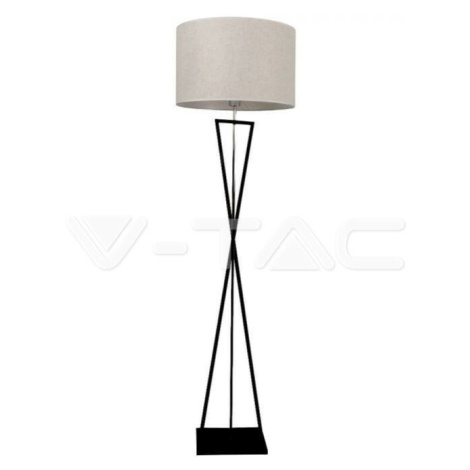 Stolová lampa okrúhla Designer slonovina/čierna VT-7913 (V-TAC)