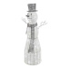 Ratanový LED vánoční sněhulák Pilas s časovačem 124 cm studená bílá