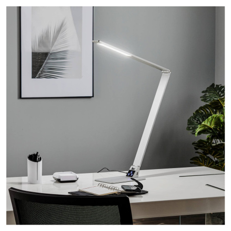 Plochá LED lampa na písací stôl Wasp z hliníka Fabas Luce
