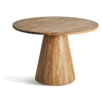 Estila Luxusný okrúhly jedálenský stôl Malen vo vidieckom štýle s moderným nádychom z masívneho 