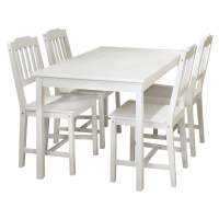Stôl + 4 stoličky 8849 biely lak