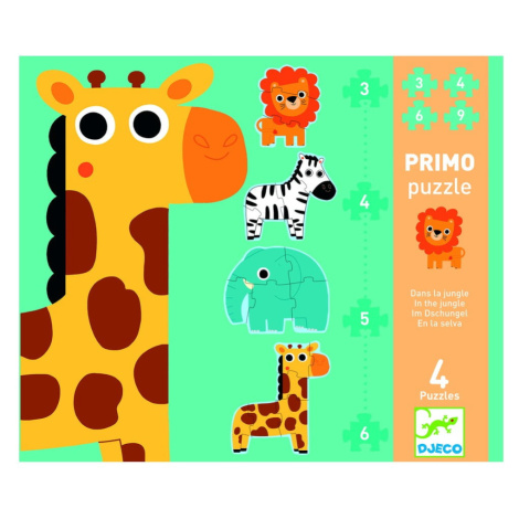 Sada 4 detských puzzle Djeco Mini Jungle