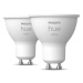 Philips HUE White Žiarovka GU10 5,2W 400lm 2700K Bluetooth 2ks set (Philips)