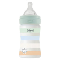 CHICCO Fľaša dojčenská Well-being silikón 150ml chlapec