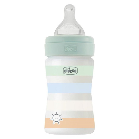 CHICCO Fľaša dojčenská Well-being silikón 150ml chlapec