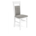 Jedálenská stolička Genrad biela/sivá