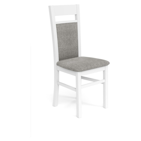 Jedálenská stolička Genrad biela/sivá Halmar