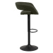 Dkton Dizajnová barová stolička Natania, olivovo zelená a čierna