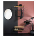 Kovový nástenný vešiak v čierno-prírodnej farbe s poličkou Rizzoli – Spinder Design