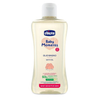 CHICCO Olej do kúpeľa s bavlnou a vitamínom E Baby Moments Sensitive 93 % prírodných zložiek 200