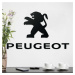 Drevený nápis a logo - Peugeot