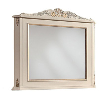 Estila Luxusné klasické biele obdĺžnikové zrkadlo Emociones s vyrezávanými prvkami a detailmi 90