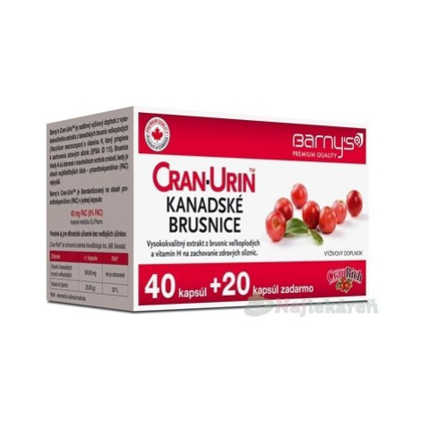 Barny's Cran-Urin Kanadské Brusnice 40 + 20 kapsúl