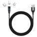 COLORWAY KABEL UNIV. 3V1 (LIGHTNING+MICROUSB+TYPE-C) DATOVY/NABIJACI, MAGN., 1M (CW-CBUU038-BK)